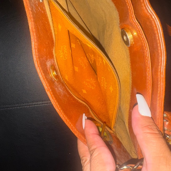 MCM Brown Visetos Monogram Tote with Gold Accents - Picture 7 of 7